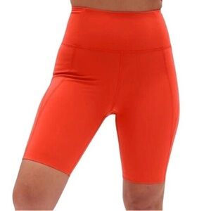 Girlfriend Collective Red Orange Compressive bike shorts size S Small